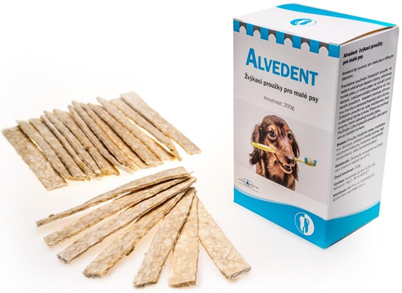 Alvedent žvýkací proužky pro malé psy 20x10g