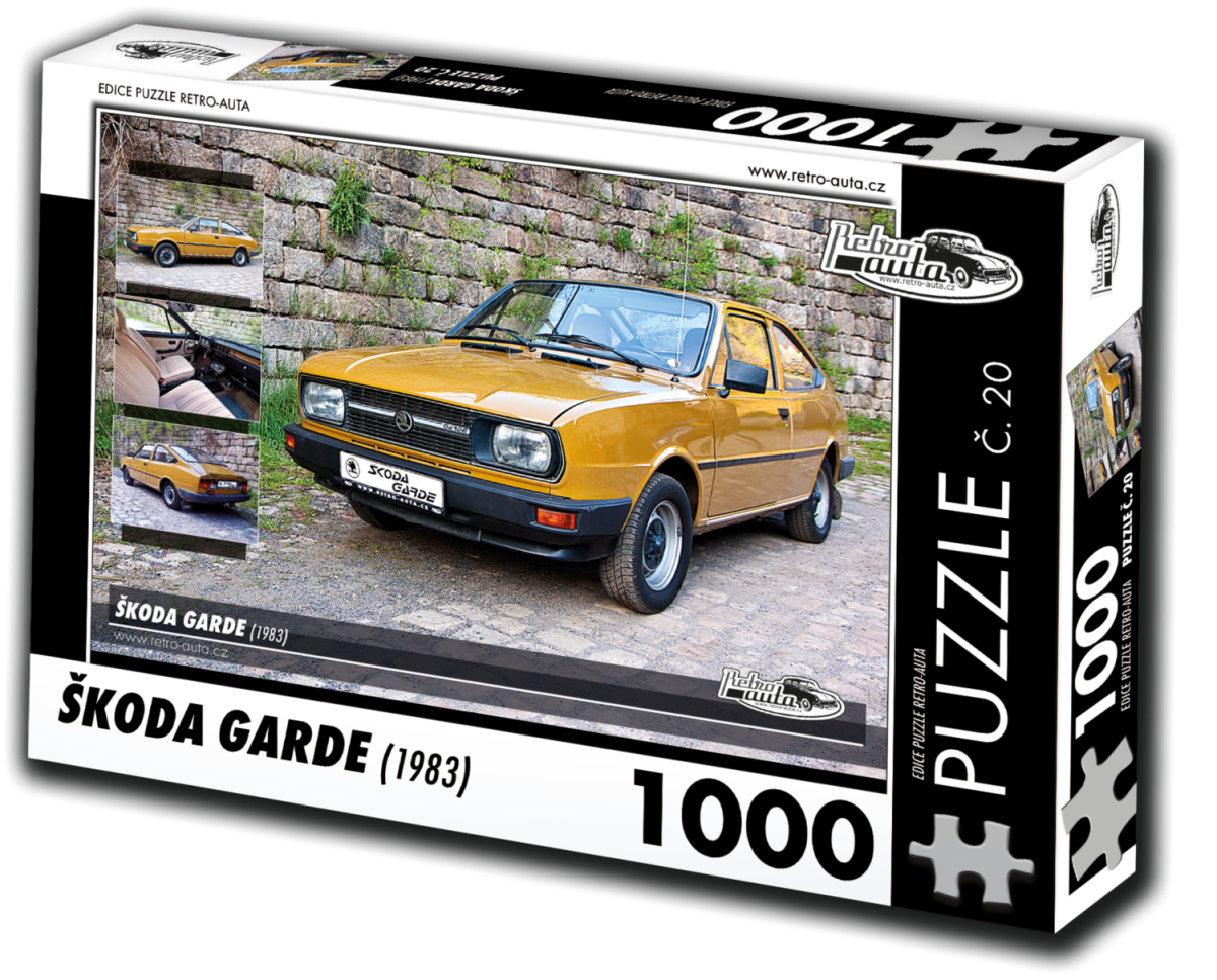 RETRO-AUTA Puzzle č. 20 Škoda Garde (1983) 1000 dílků