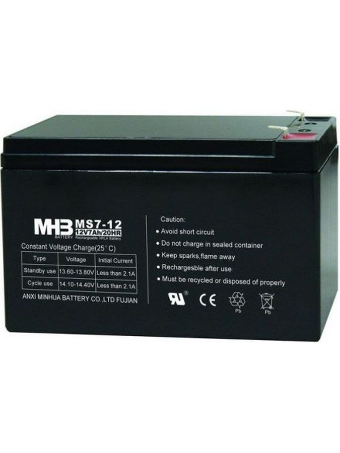 Pb akumulátor MHB VRLA AGM 12V/7Ah (MS7-12)-faston 6,3 mm