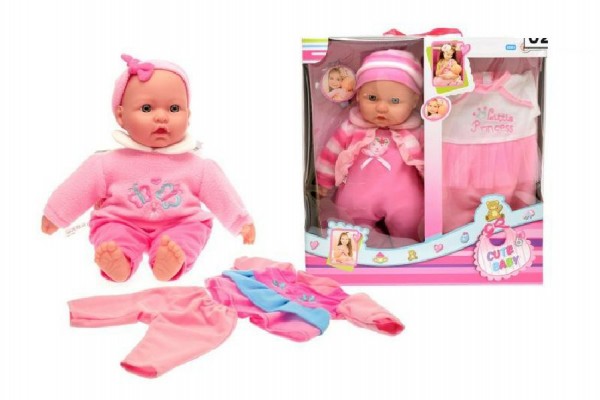 Panenka miminko 36cm měkké tělo plast s doplňky 2 druhy