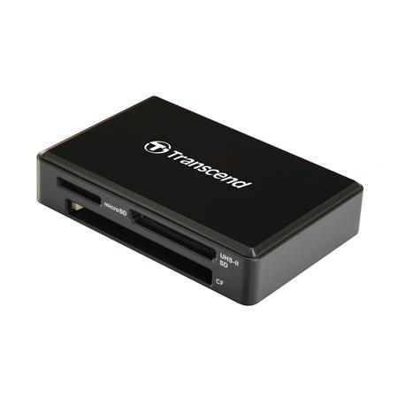 Transcend USB 3.0 čtečka paměťových karet, černá - SDHC/SDXC (UHS-I/II), microSDHC/SDXC (UHS-I), Com