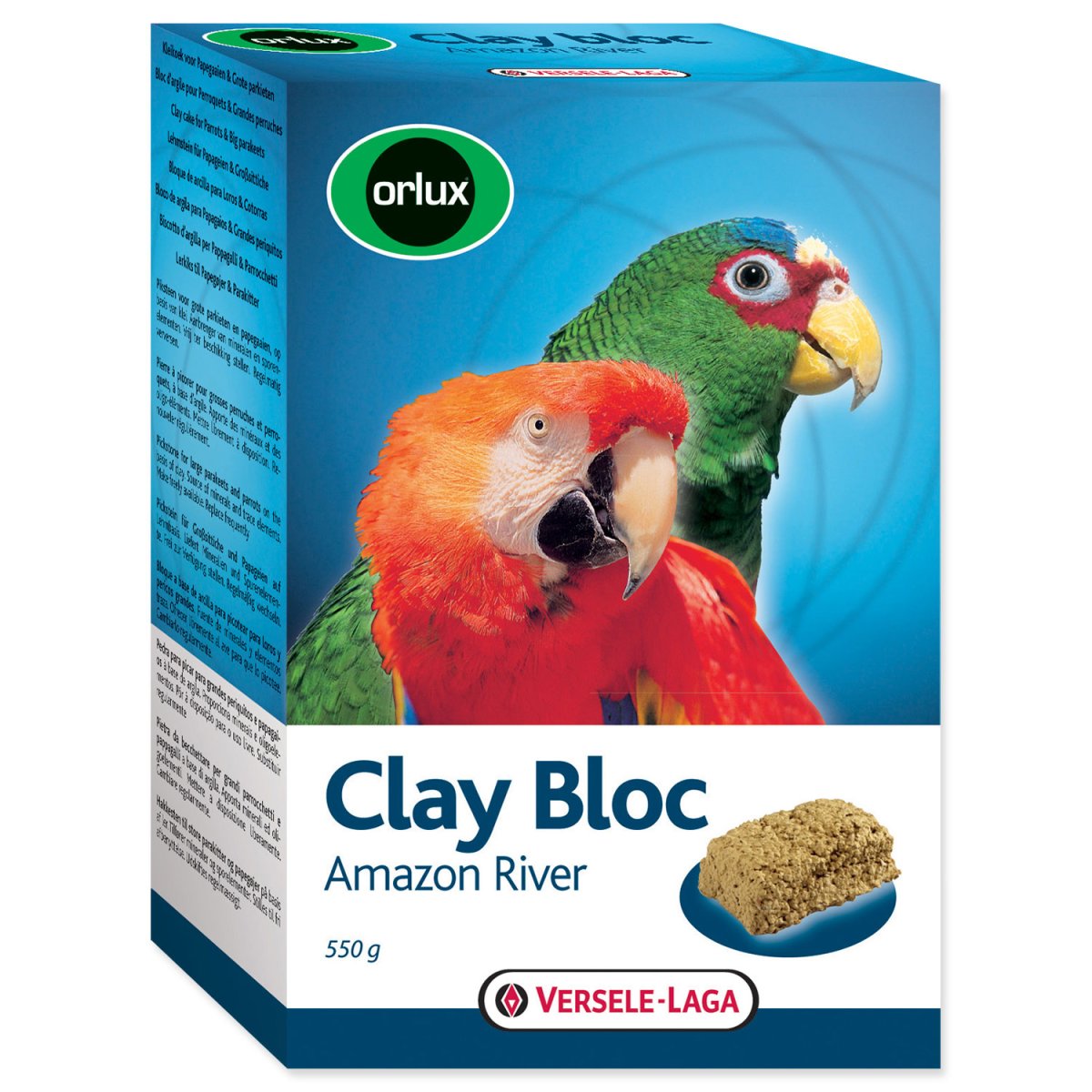 Jílový blok VERSELE-LAGA Clay Bloc Amazon River pro větší papoušky - 550 g