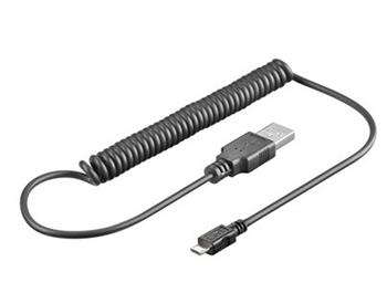 PremiumCord Kabel micro USB 2.0, A-B 1m - kroucený 50cm až 100cm