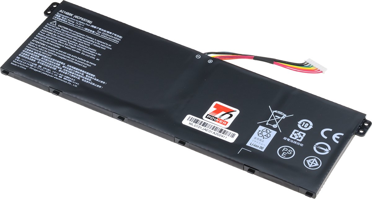 Baterie T6 power Acer Aspire ES1-711, E5-721, V3-371, 3150mAh, 48Wh, 4cell, Li-ion