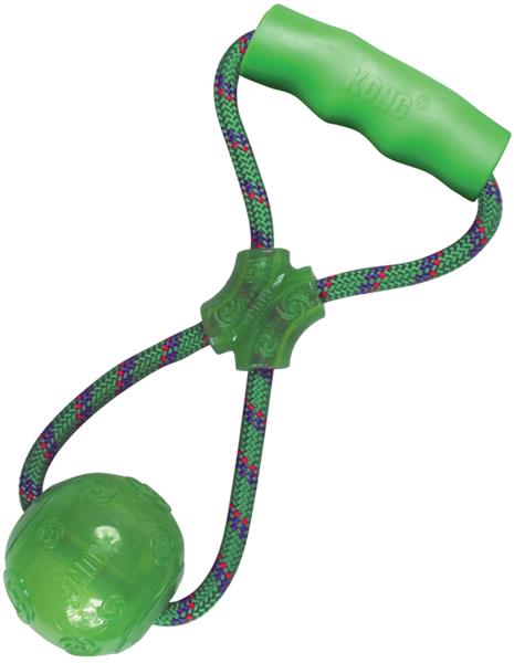 Hračka guma Squeezz míč s držadlem KONG M