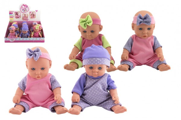 Panenka/miminko plast pevné tělo 21cm - mix variant či barev