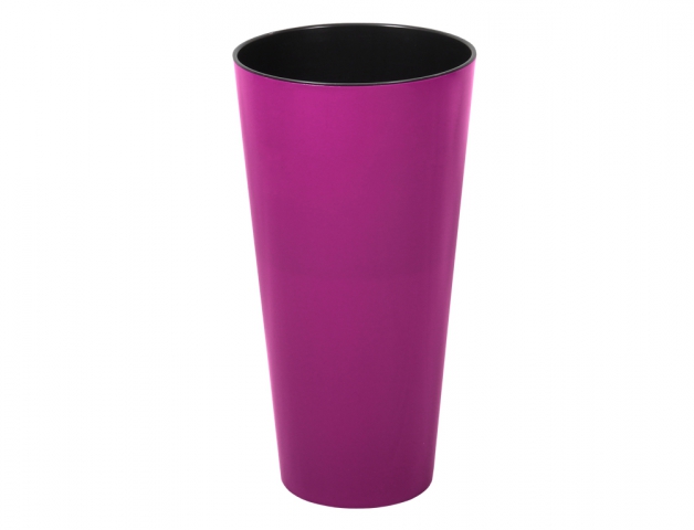 Obal na květník TUBUS SLIM plastový lesklý d25x48cm