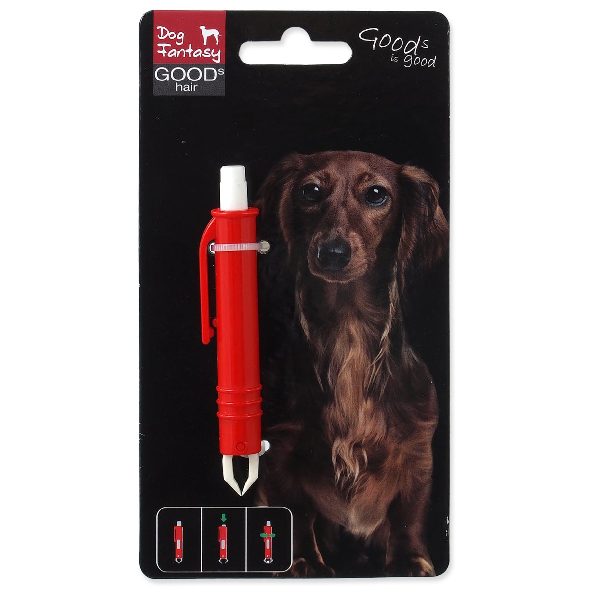 Pinzeta DOG FANTASY na klíšťata plastová 9 cm (1ks)