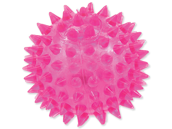 Hračka DOG FANTASY míček LED růžový 6 cm (1ks)