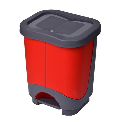 Koš odpadkový tříděný odpad 2x10,5L pedálový EKOLUX - mix variant či barev