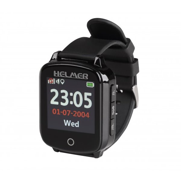 HELMER seniorské hodinky LK 706 s GPS lokátorem/ dot. display/ snímač srdečního tepu/ nano SIM/ IP65/ kom. s Andr., iOS