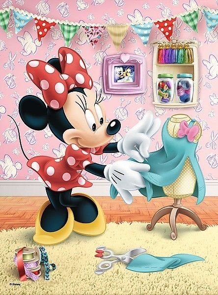 TREFL Puzzle Minnie Mouse: V šicí dílně 20 dílků