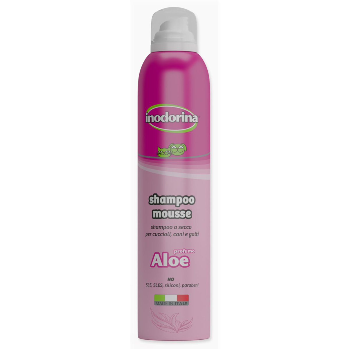 Šampon INODORINA suchá pěna Aloe Vera - 300 ml