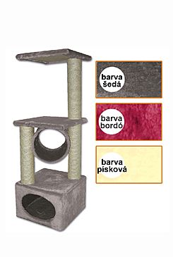 Škrábadlo Traviata šedé 35x35x109 cm