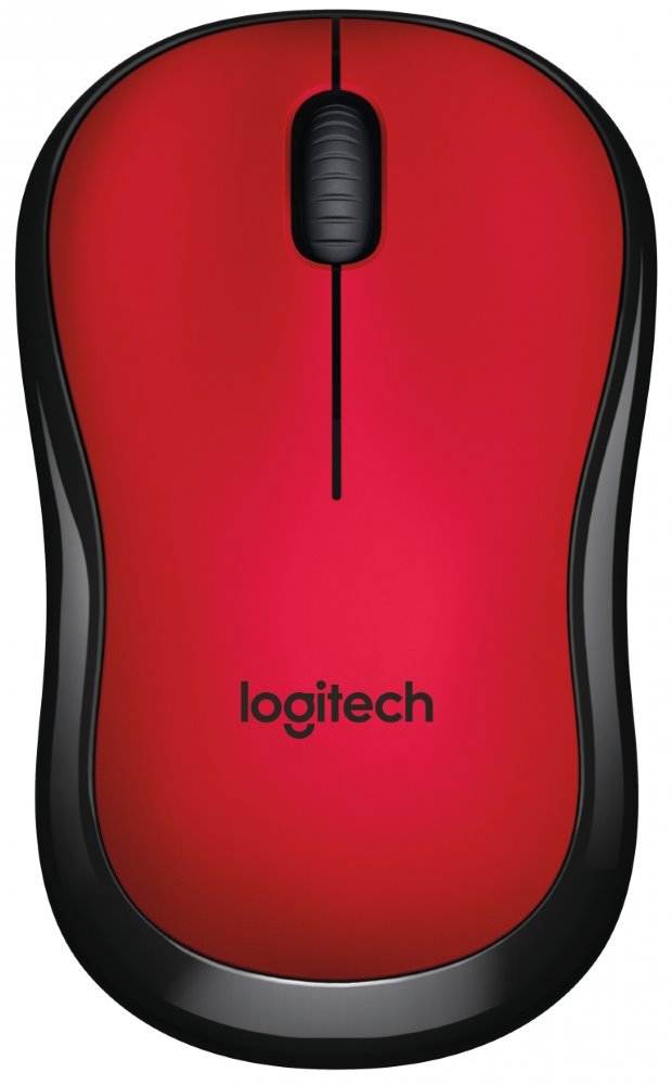 Logitech myš M220 SILENT/ Bezdrátová/ Optická/ 1000dpi/ USB přijímač/ červena