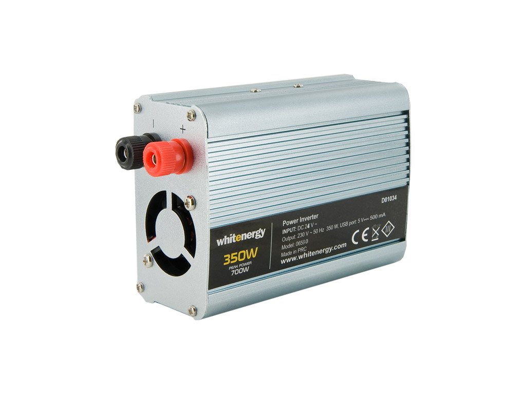 WE Měnič napětí DC/AC 24V / 230V, 350W, USB