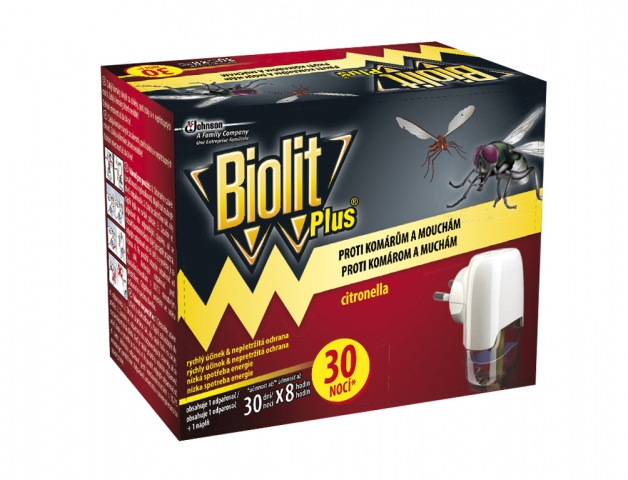 Odpařovač BIOLIT PLUS elektrický komáři a mouchy +náplň 31ml