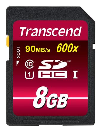 Transcend 8GB SDHC (Class 10) UHS-I 600x (Ultimate) MLC paměťová karta