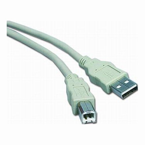 Kabel USB 2.0 A-B 3m, bílý/šedý