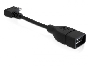 Delock Adapter USB micro-B samec pravoúhlý > USB 2.0-A samice OTG 11cm