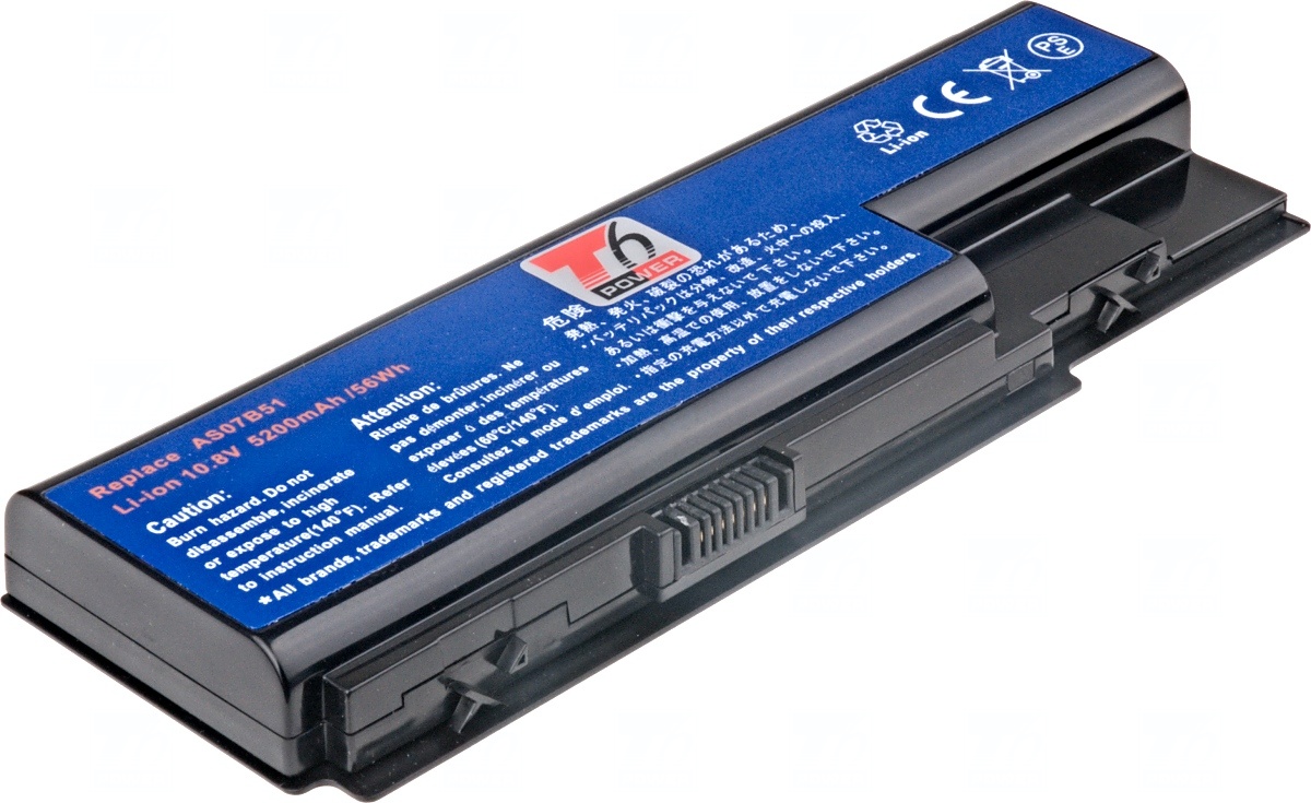 Baterie T6 power Acer Aspire 5310, 5520, 5720, 5920, 7720, TravelMate 7530 serie, 6cell, 5200mAh