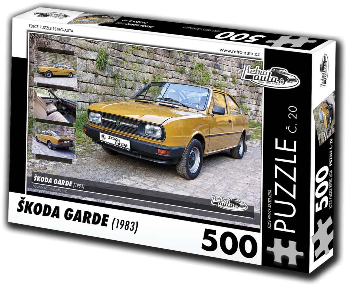 RETRO-AUTA Puzzle č. 20 Škoda Garde (1983) 500 dílků