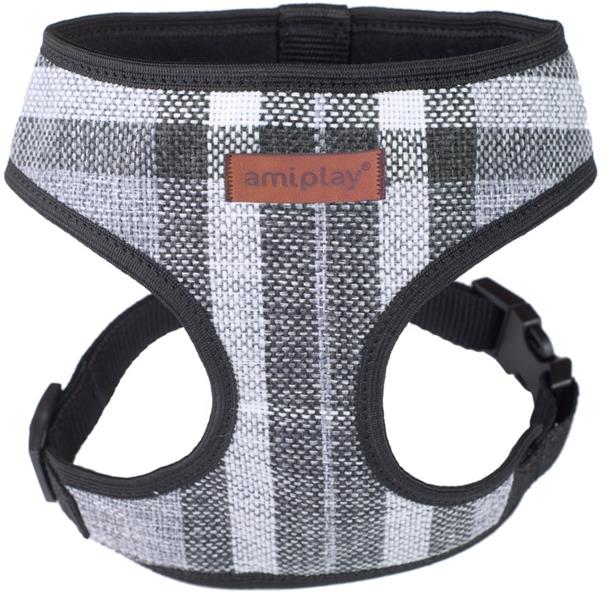 Postroj nylon London hrudní 65-80 šedý amiplay