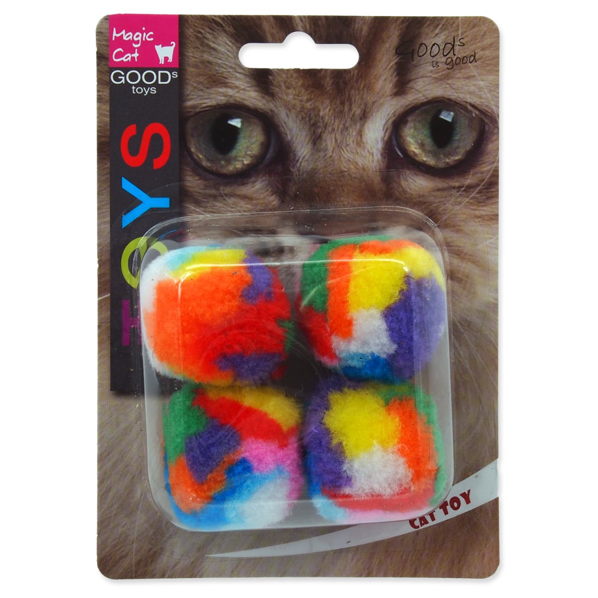 Hračka MAGIC CAT míček plyšový 3,75 cm (4ks)