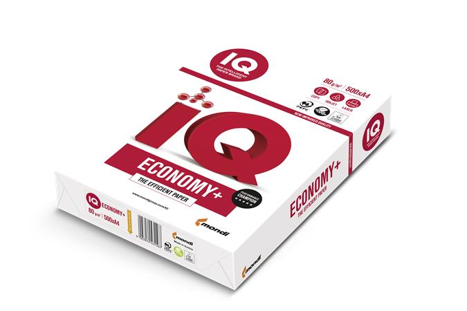 IQ ECONOMY+ papír A4, 80g/m2, 1x500listů - VYSOKÁ KVALITA, VYSOKÁ BĚLOST