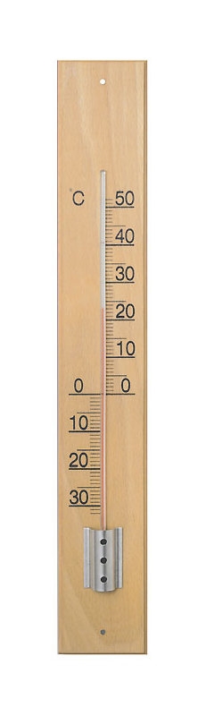 Teploměr venkovní dřevěný 50x9cm SCHNEIDER