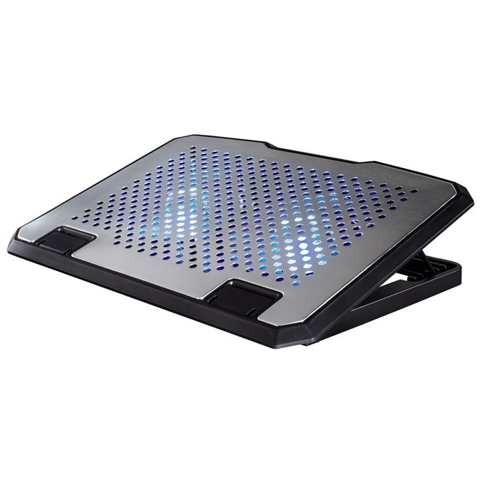 HAMA chladící stojan pro notebook Aluminium/ 13,3“ až 15,6"/ USB/ LED podsvícení/ hliník/ stříbrný