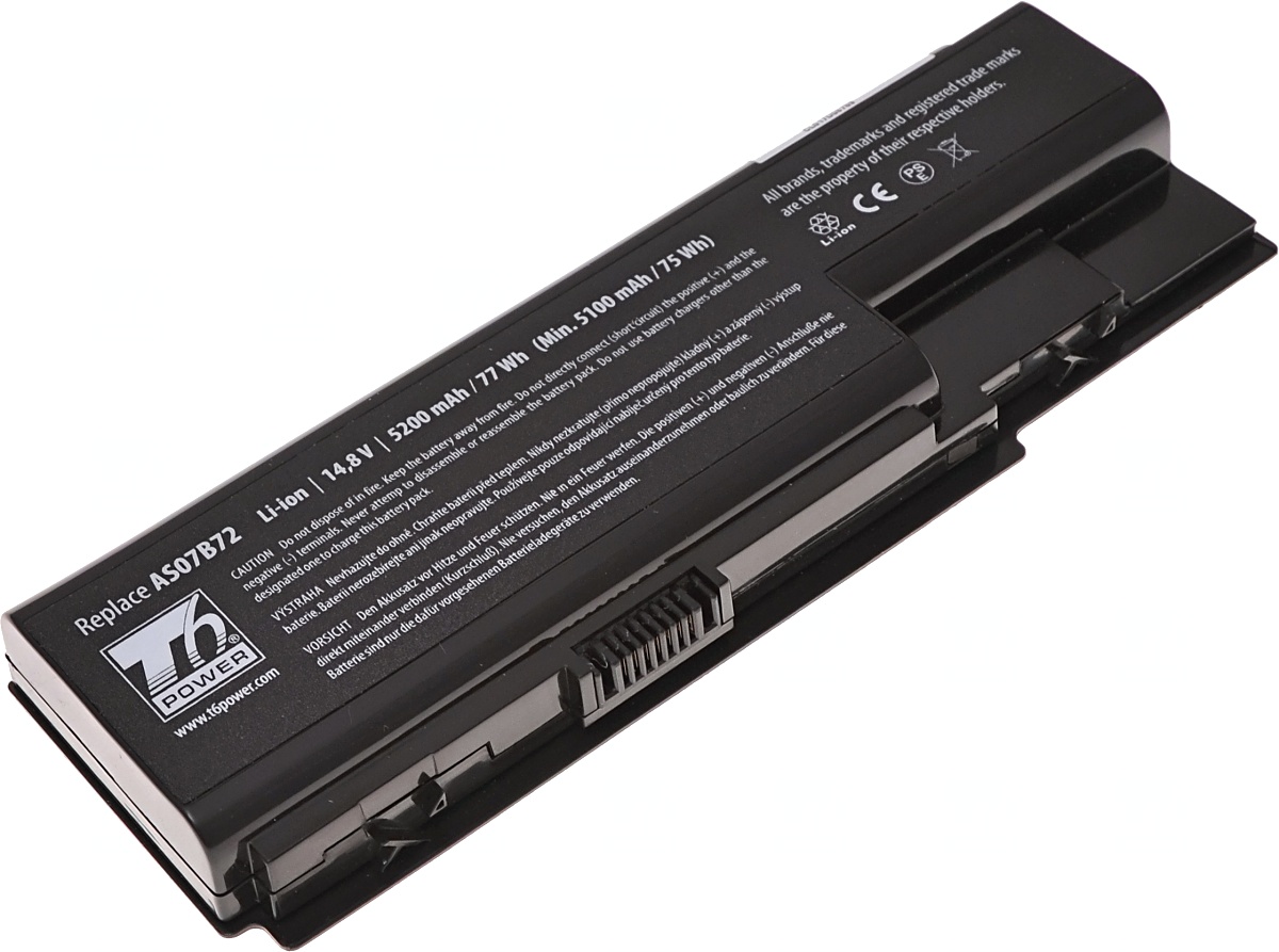 Baterie T6 power Acer Aspire 5310, 5520, 5720, 5920, 7720, TravelMate 7530, 5200mAh, 77Wh, 8cell