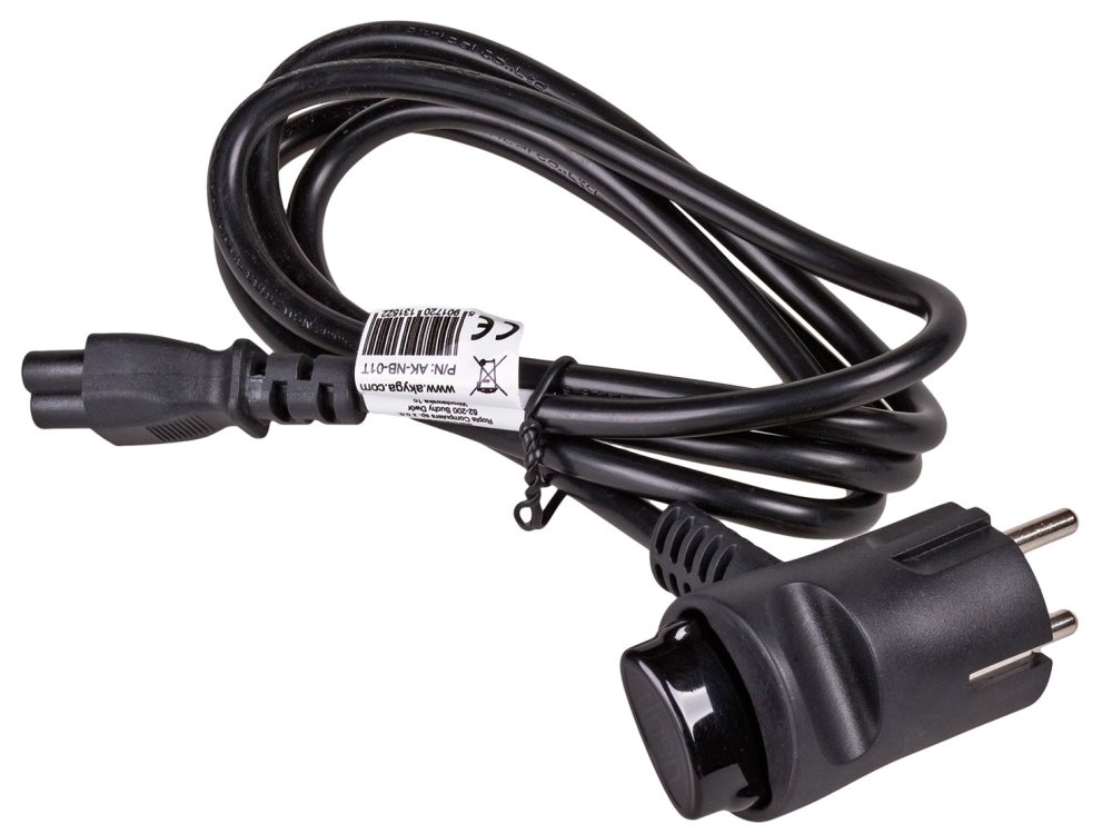 TRX Akyga kabel síťový napájecí/ AK-NB-01T/ 3-pin/ 1.5m/ Tinen