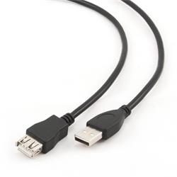 Gembird kabel USB 2.0 (AM - AF), prodlužovací, 1.8 m, černý