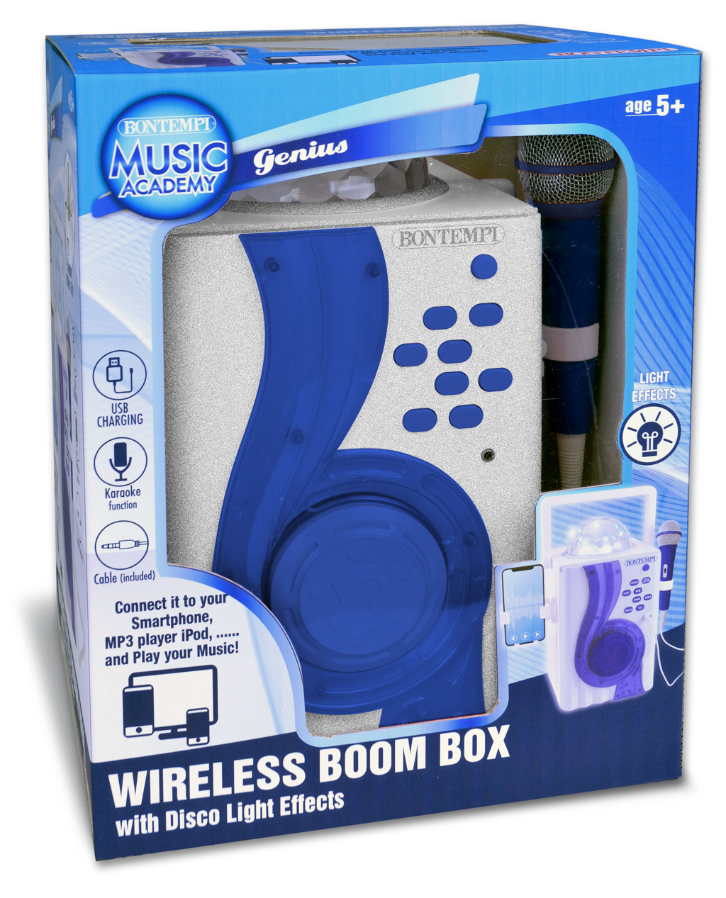 Karaoke boom box s disco svetelnými efektmi