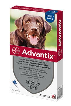 BAYER Advantix Spot-On pro psy nad 25 kg (4ml)