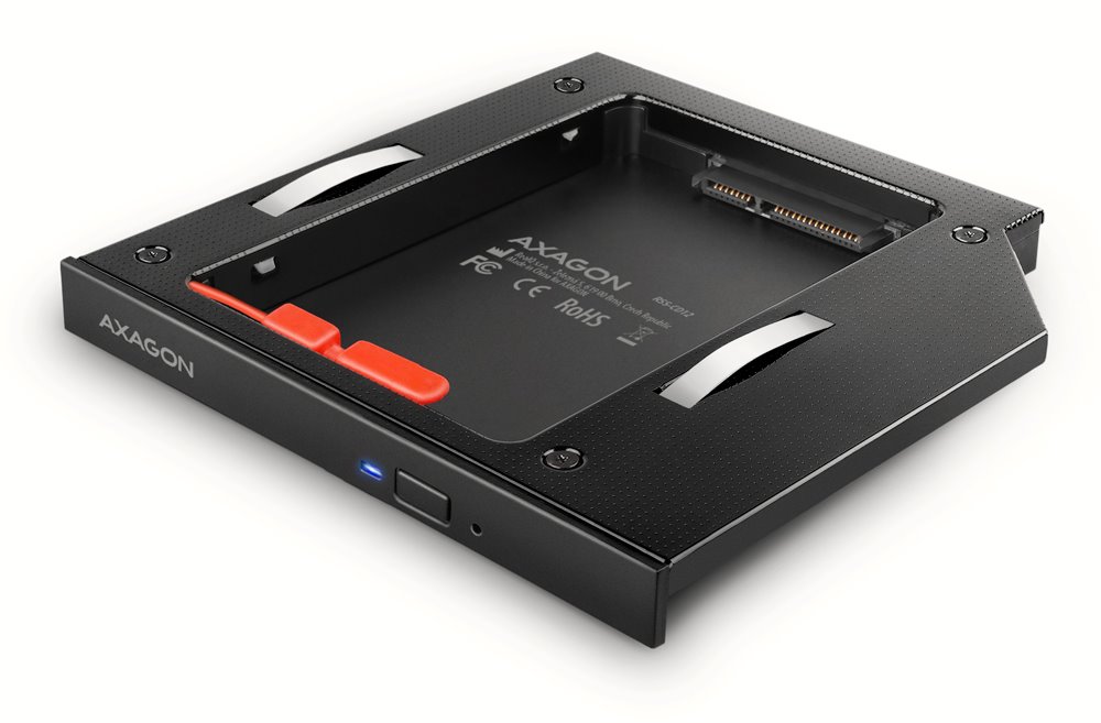 AXAGON rámeček na 2,5" HDD/SSD do slotu optické mechaniky / RSS-CD12 / 12,7mm