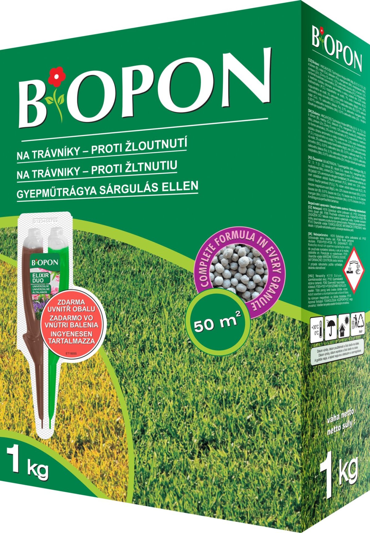 Bopon - trávníkové hnojivo proti žloutnutí 1 kg BROS