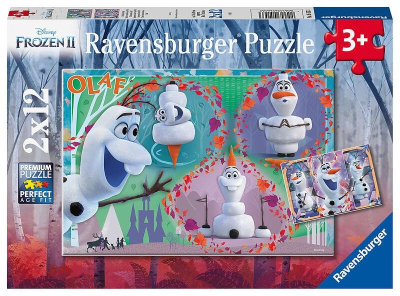 Ravensburger Puzzle Ledové Království 2 - Olaf 2x12 dílků