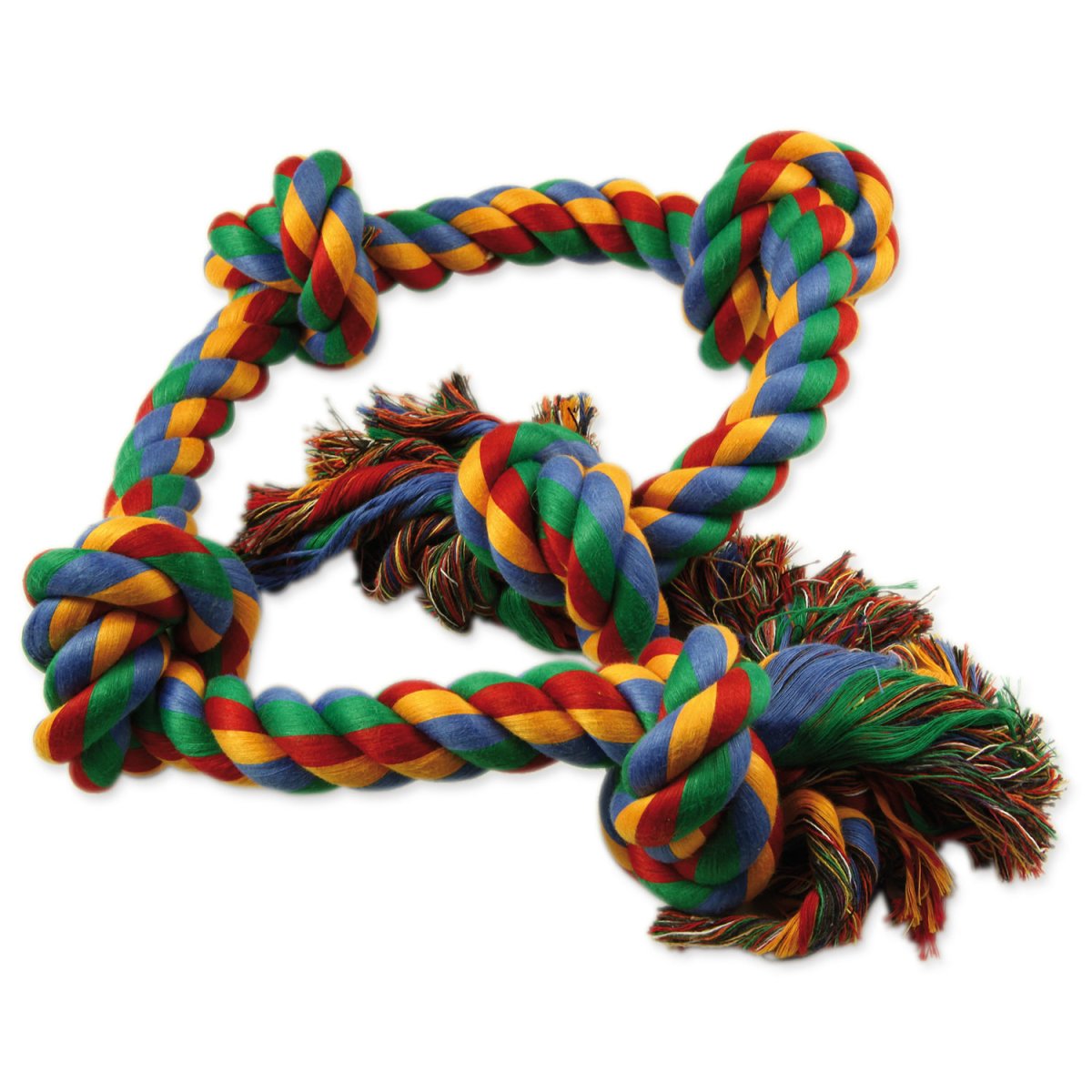 Uzel DOG FANTASY bavlněný barevný 5 knotů 95 cm