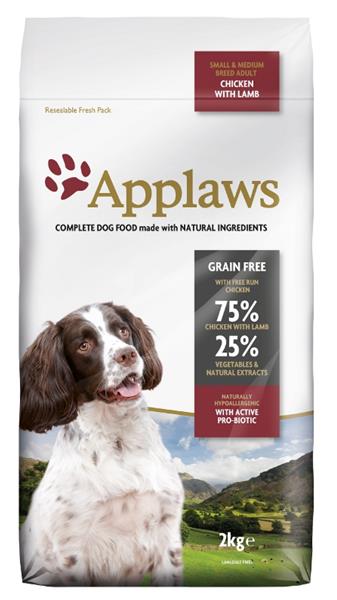 Applaws Dog Dry Adult S&M Breed Chicken & Lamb 2 kg