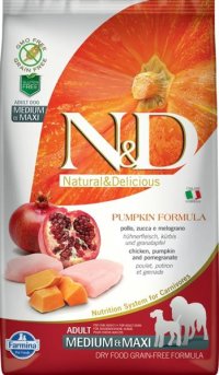 N&D PUMPKIN Dog GF Chicken & Pomegranate Adult Medium & Maxi 2,5 kg - VÝPRODEJ