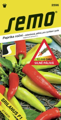 Semo Paprika zeleninová pálivá F1 - Srilanus 15s  /SHU 12 000/ - VÝPRODEJ