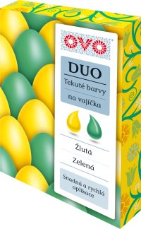 Barva na vajíčka OVO DUO zelená a žlutá 2x20ml - VÝPRODEJ