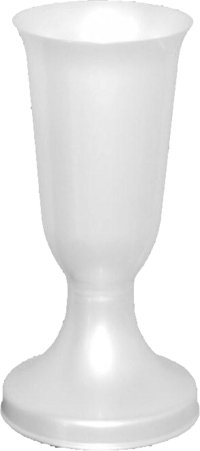 Váza hřbitovní Tereza bílá perleť - těžké dno - VÝPRODEJ