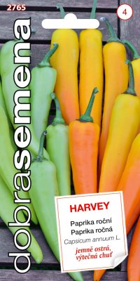 Dobrá semena Paprika zeleninová - Harvey 40s, jemně ostrá - VÝPRODEJ