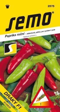 Semo Paprika zeleninová pálivá F1 - Dráky F1 na pole i k rychlení 15s  /SHU 1 000/ - VÝPRODEJ