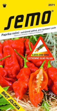 Semo Paprika zeleninová pálivá - Bhut Jolokia Red 15s  /SHU 1 050 000/ - VÝPRODEJ