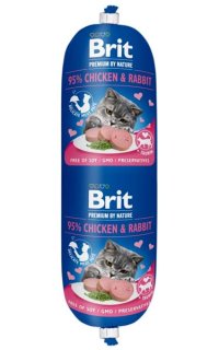 BRIT Premium by Nature Sausage CAT Chicken & Rabbit - 180 g - VÝPRODEJ