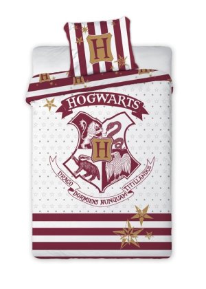 FARO Povlečení Harry Potter white Bavlna, 140/200, 70/90 cm - VÝPRODEJ